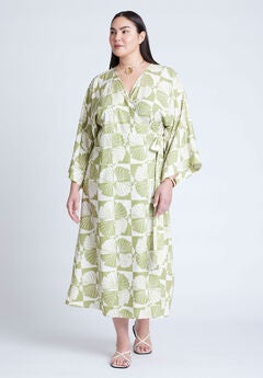 Kimono Sleeve Maxi Wrap Dress