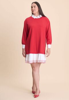 Plus Size Red Mini Dress
