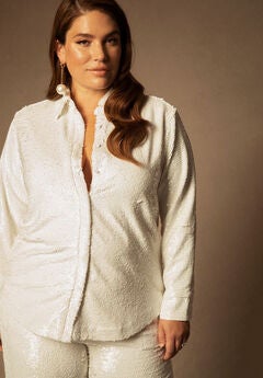 Plus Size Sequin Top For Women