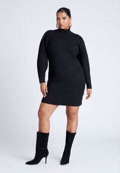 Turtleneck Mini Sweater Dress
