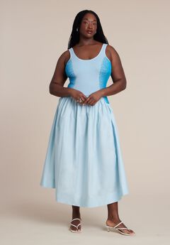 Flare Skirt Tank Dress