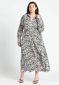 Pleated Skirt Fit And Flare Dress