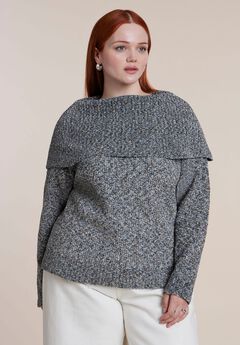Foldover Collar Sweater