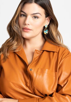 Circular Geo Drop Earring