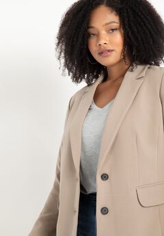The 365 Semi Stretch Two Button Blazer