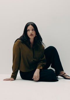 Boxy Button Down Shirt