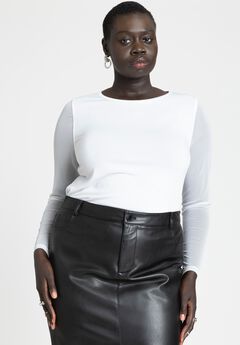 Sheer Sleeve Tee