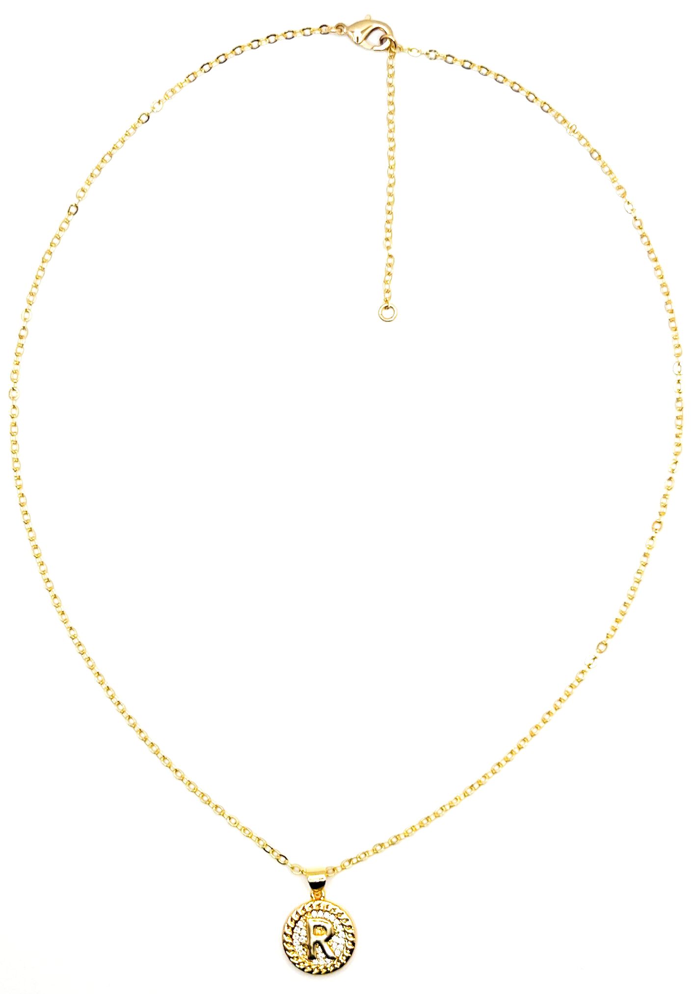 Lustre Initial Necklace, R, hi-res image number 0