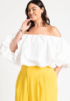Plus Size Ladies White Tops