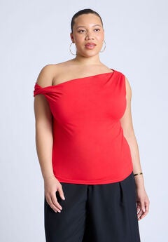 Asym Twist Sleeve Top