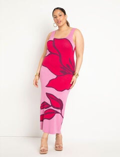 Intarsia Column Dress