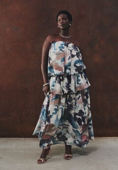Strapless Bubble Maxi Dress