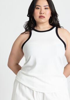 Contrast Racer Tank