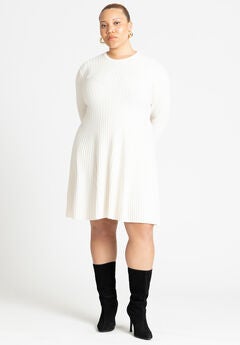 Mini Rib Fit & Flare Dress