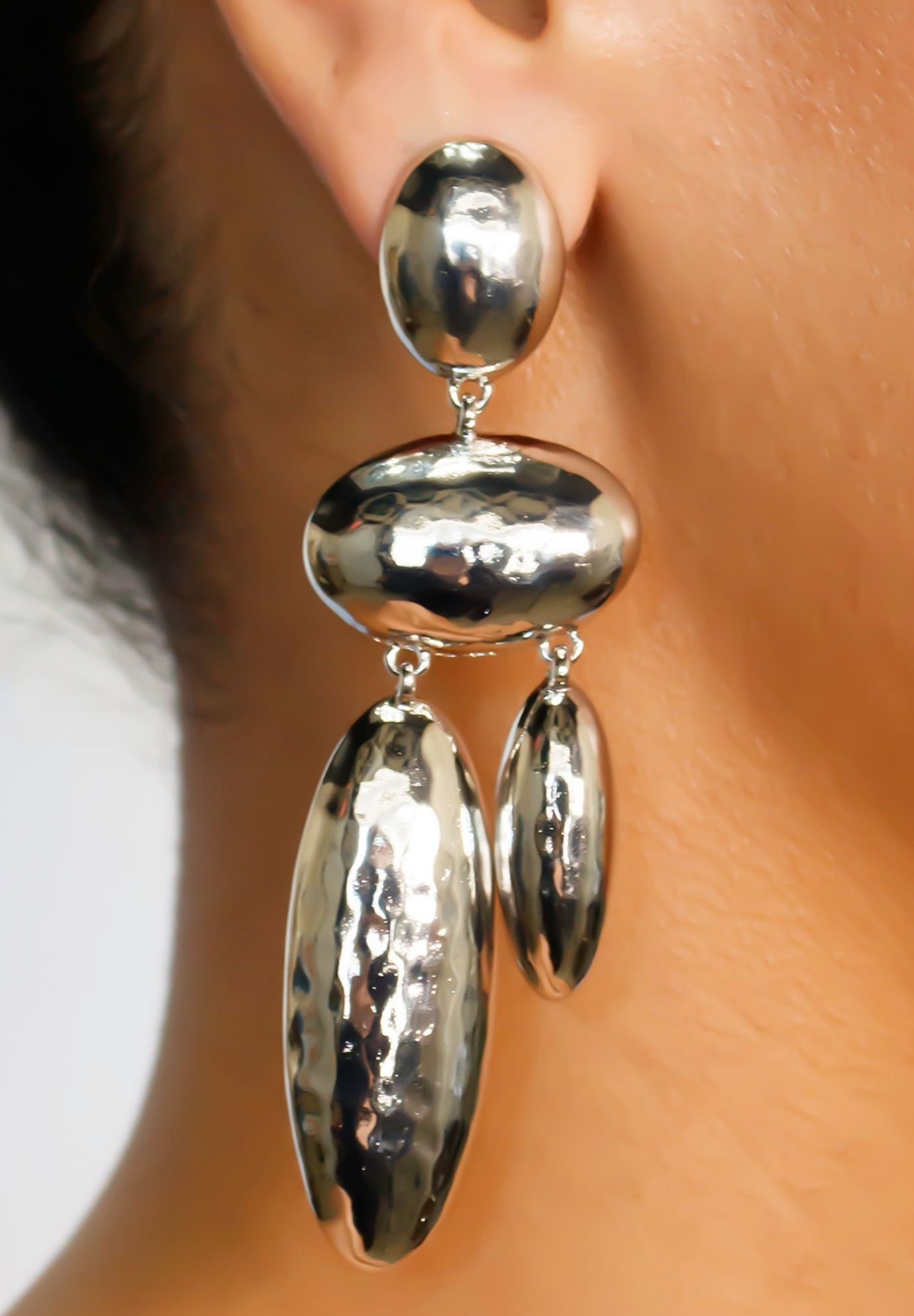 Brielle Silver Earrings, SILVER, on-hover image number 1