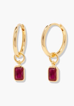 Gold Cz Huggie Earrings