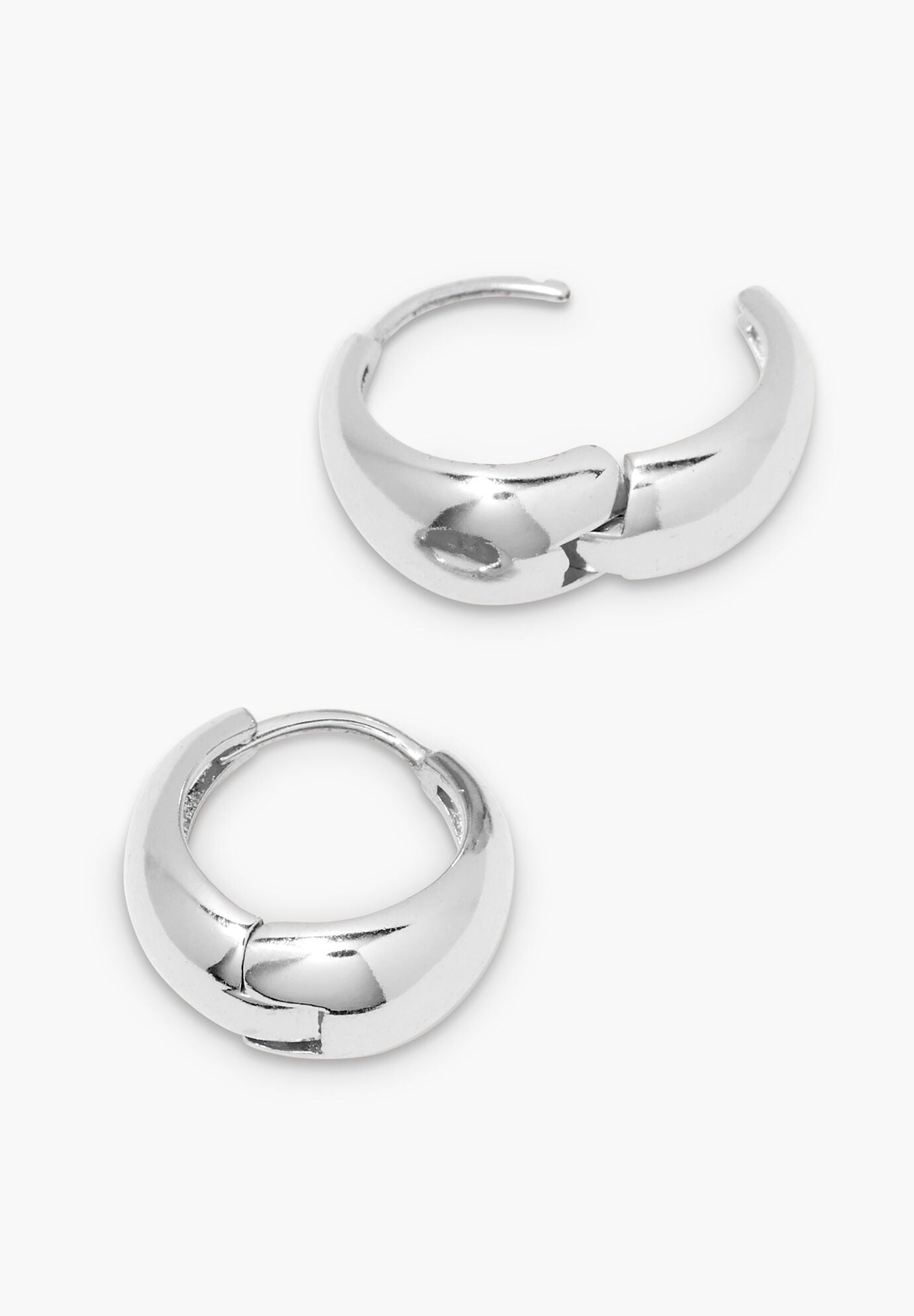 Aubrey Vermeil Huggies, SILVER, on-hover image number 1
