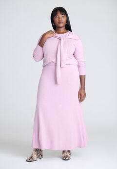 Flared Sweater Maxi Skirt