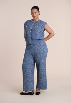 Tweed Effect Sweater Pant
