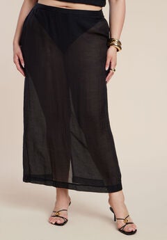 Sheer Printed Organza Skirt