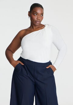 One Shoulder Long Sleeve