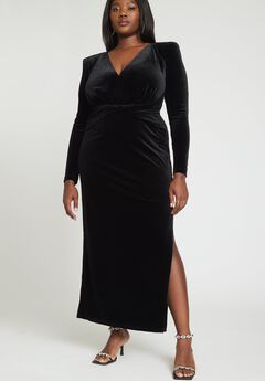 Velvet Tie Waist Gown