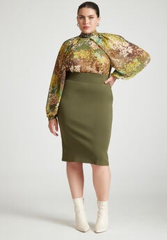 Neoprene Pencil Skirt
