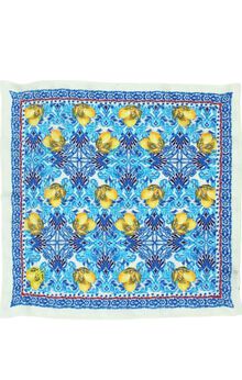 IKAT LEMON PRINT BANDANA - COBALT BLUE