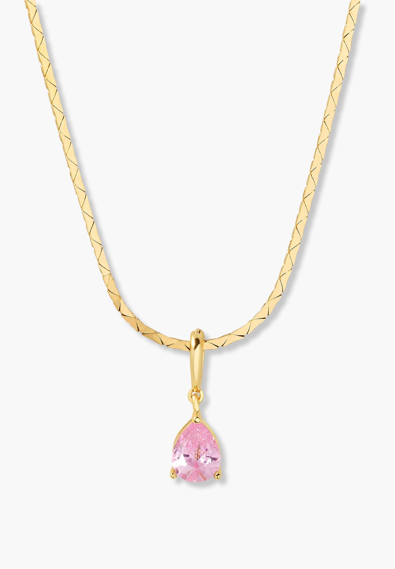 Melrose Teardrop Birthstone Necklace, OCTOBER, hi-res image number 0