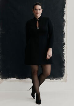 Hardware Detail Structured Mini Dress