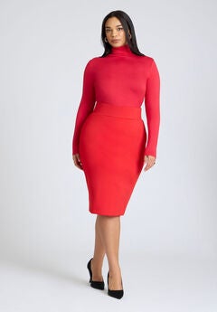 Plus Size Red Skirts For Women