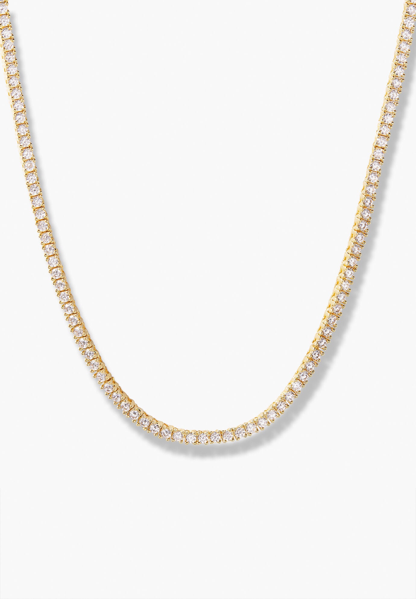 Georgina Tennis Necklace, GOLD, hi-res image number 0