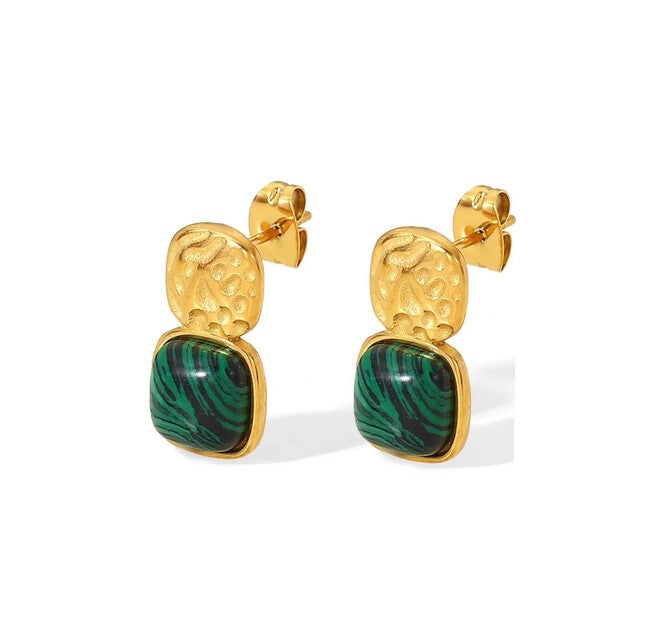 Penelope Earrings, GOLD GREEN, hi-res image number null
