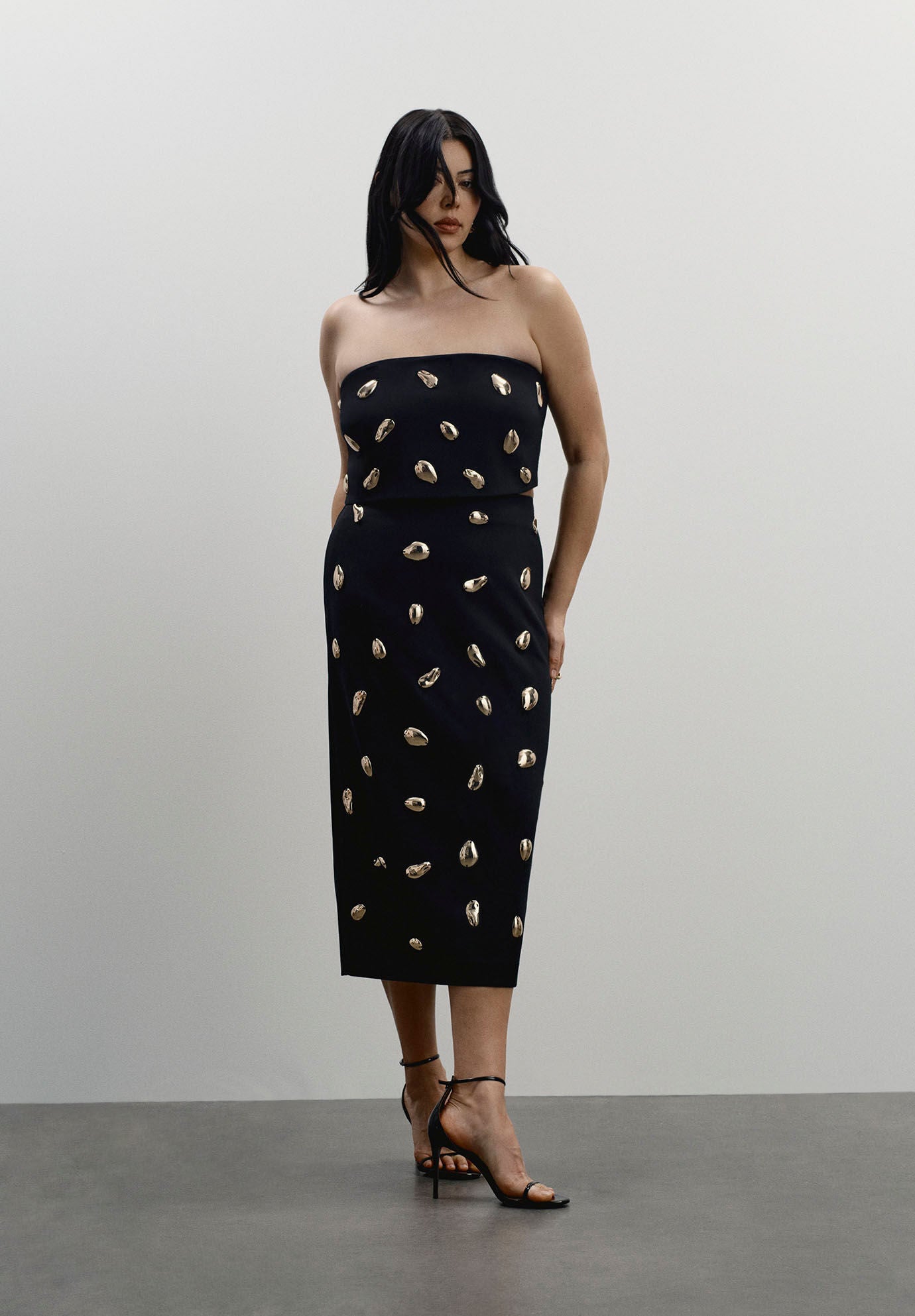 Embellished Strapless Top