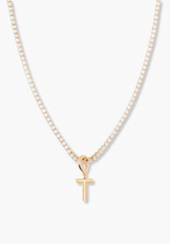 Isabella Mini Tennis Initial Necklace