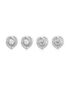 The Coquille Studs Set- Silver