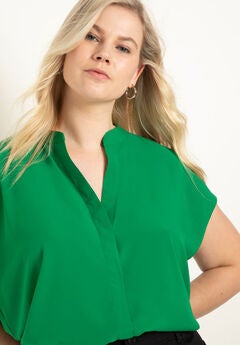 Notch Collar Blouse
