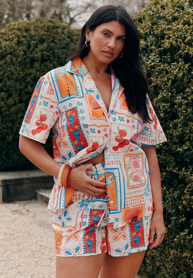 Pull On Printed Short, SOUVENIR, hi-res image number null