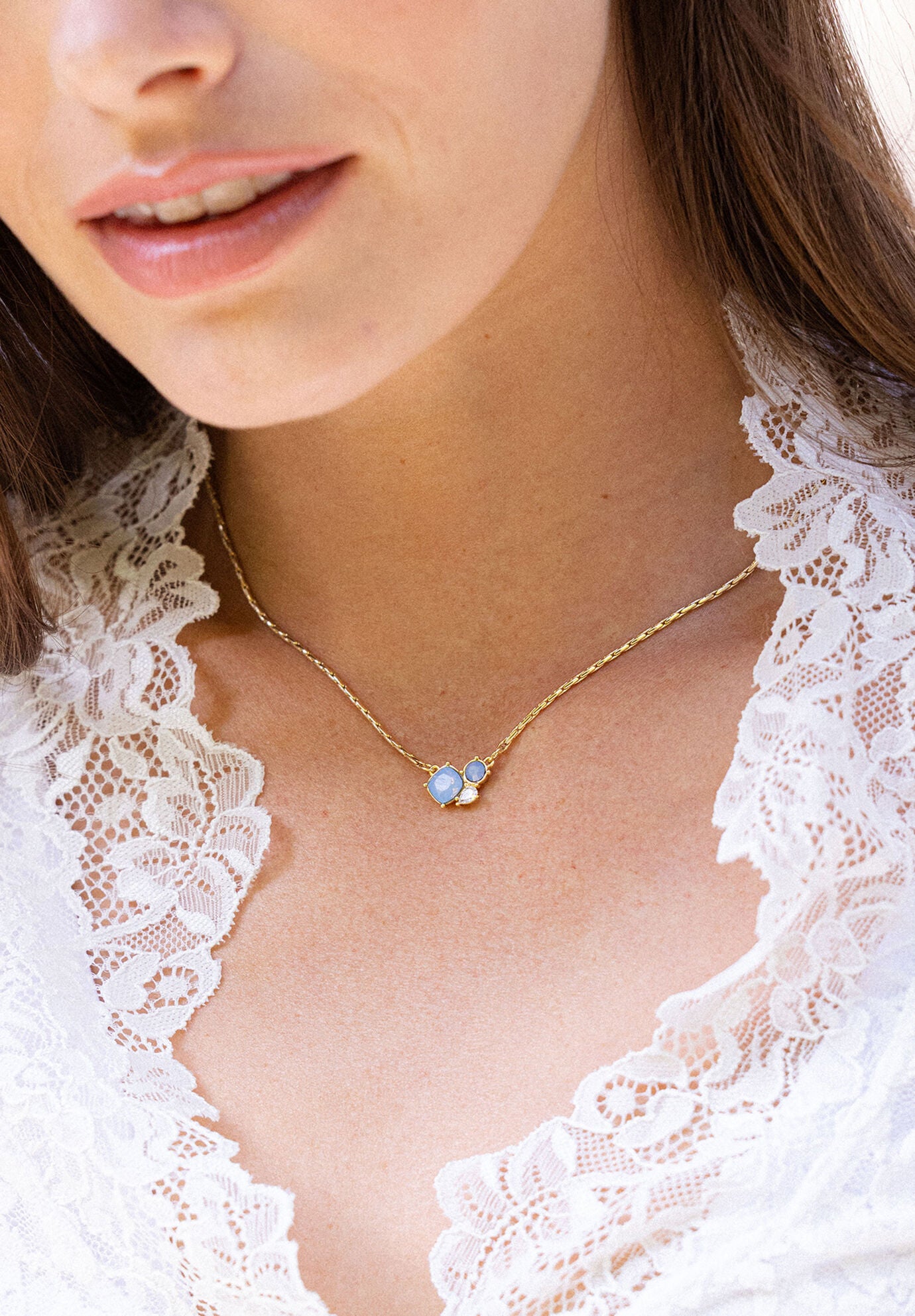 Victoria Opal Necklace, BLUE, alternate image number 2