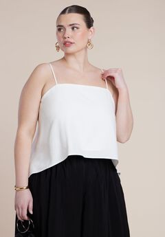 Cascading Linen Crop Top