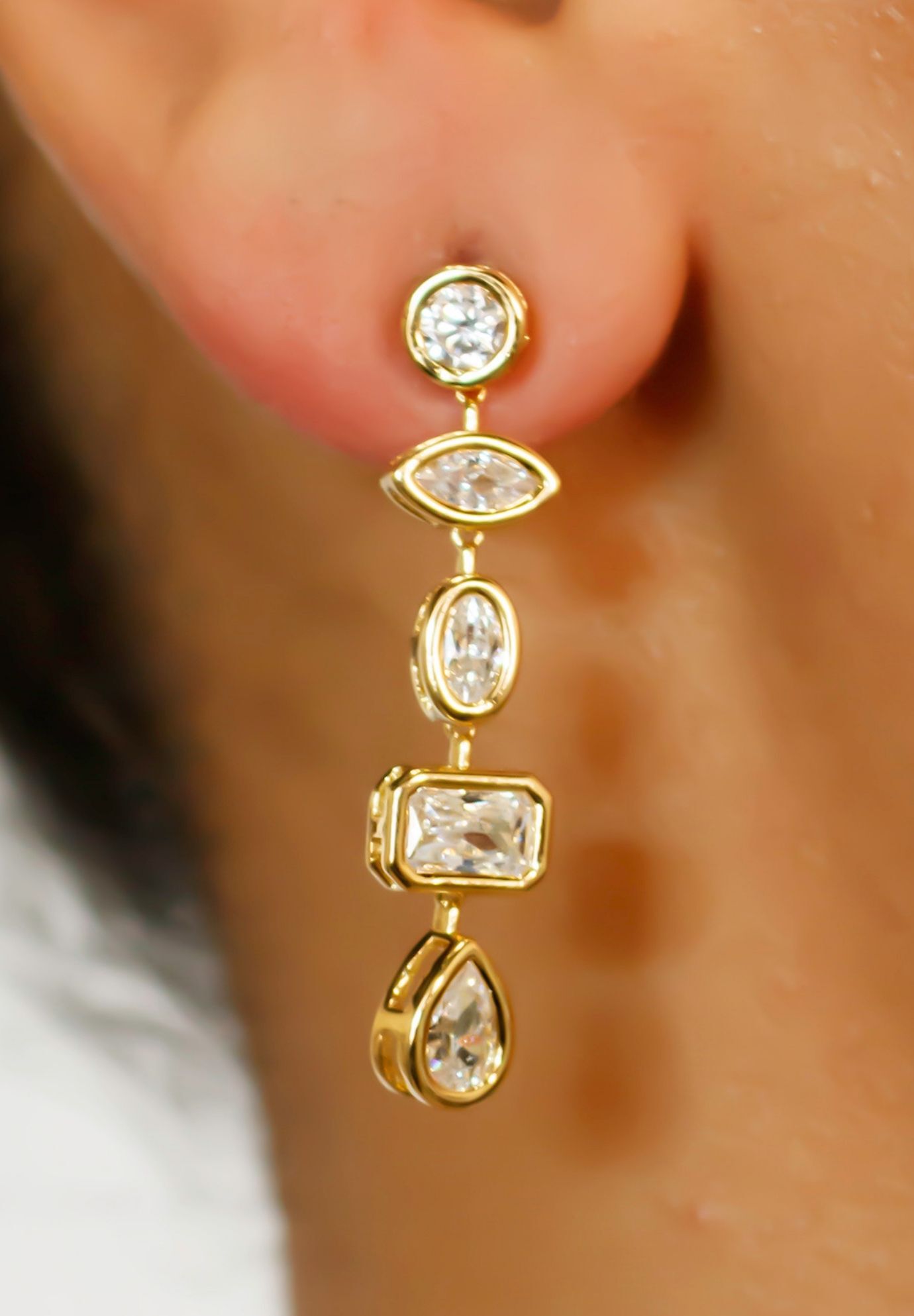 The Vic Earrings, GOLD, on-hover image number 1