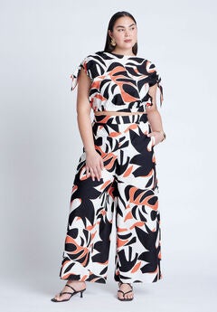 Wide Leg Printed Pant