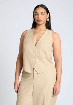 Pinstripe Suit Vest