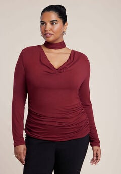 Cowl Neck Scarf Top