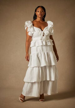 Bridal by ELOQUII Tiered Ruffle Dress