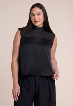 High Neck Sleeveless Top