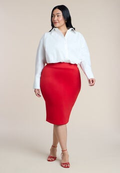 Plus Size Red Skirts For Women