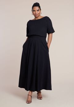 Asymmetrical Neck A-Line Dress