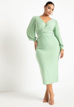Cross Front Midi Dress