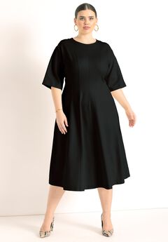 Seam Detail Ponte Work Dress